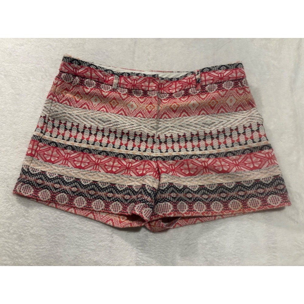 Dalia Women's Shorts Geometric Pink Size 8 Summer Preppy